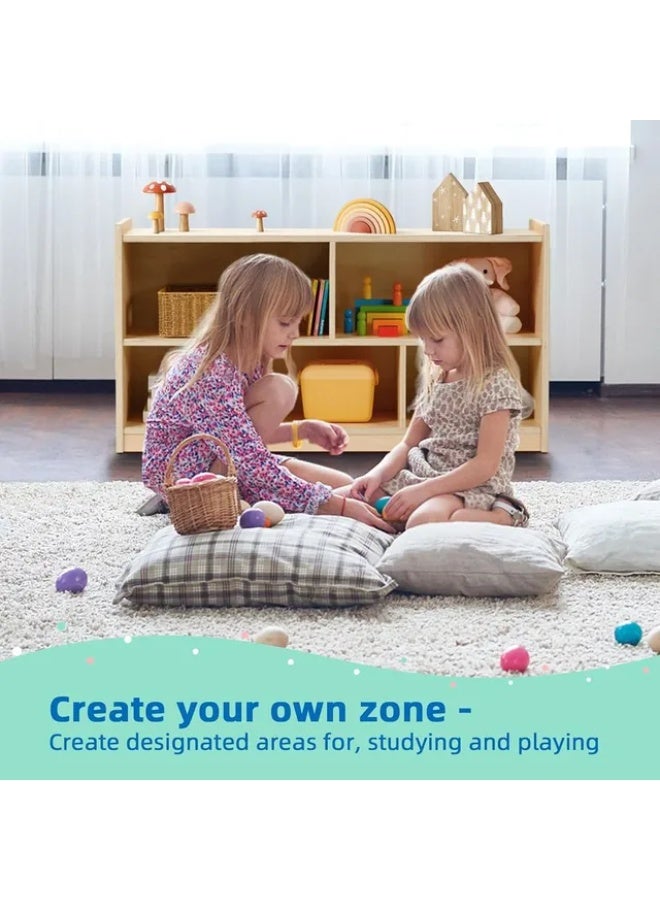 توكي توي رف تخزين خشبي مفتوح مستوحى من منهج مونتيسوري للأطفال مع 5 أقسام - Image 5